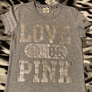 PreLoved Fitted VS Pink Bling Top